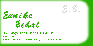 eunike behal business card